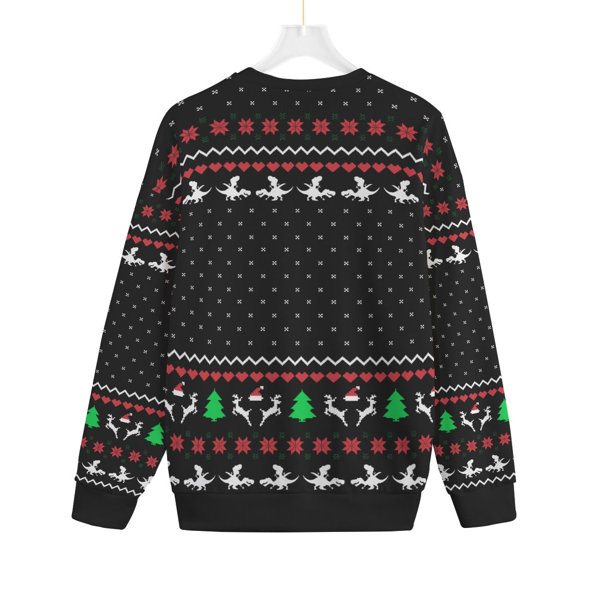 Pull My Hair Naughty Dinosaur Plus Size Ugly Christmas Sweater Adults