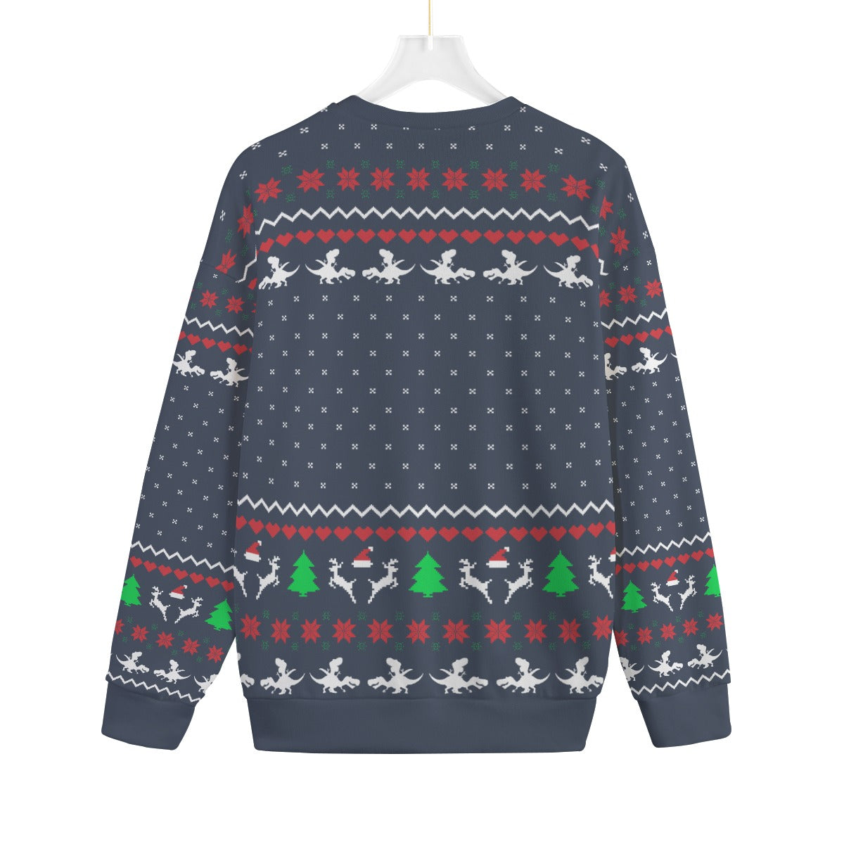 Pull My Hair Naughty Dinosaur Plus Size Ugly Christmas Sweater Adults