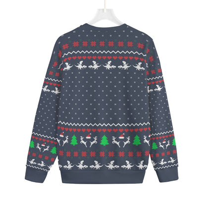 Pull My Hair Naughty Dinosaur Plus Size Ugly Christmas Sweater Adults