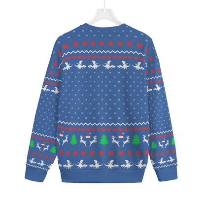 Pull My Hair Naughty Dinosaur Plus Size Ugly Christmas Sweater Adults