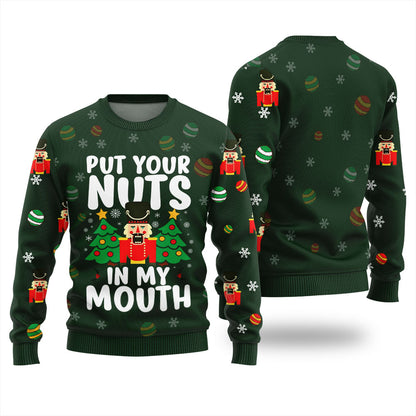 Put Your Nuts In My Mouth Inappropriate Xmas Sweater