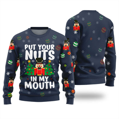 Put Your Nuts In My Mouth Inappropriate Xmas Sweater
