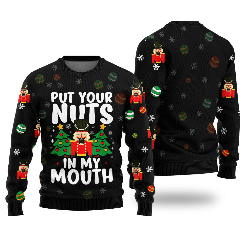 Put Your Nuts In My Mouth Inappropriate Xmas Sweater