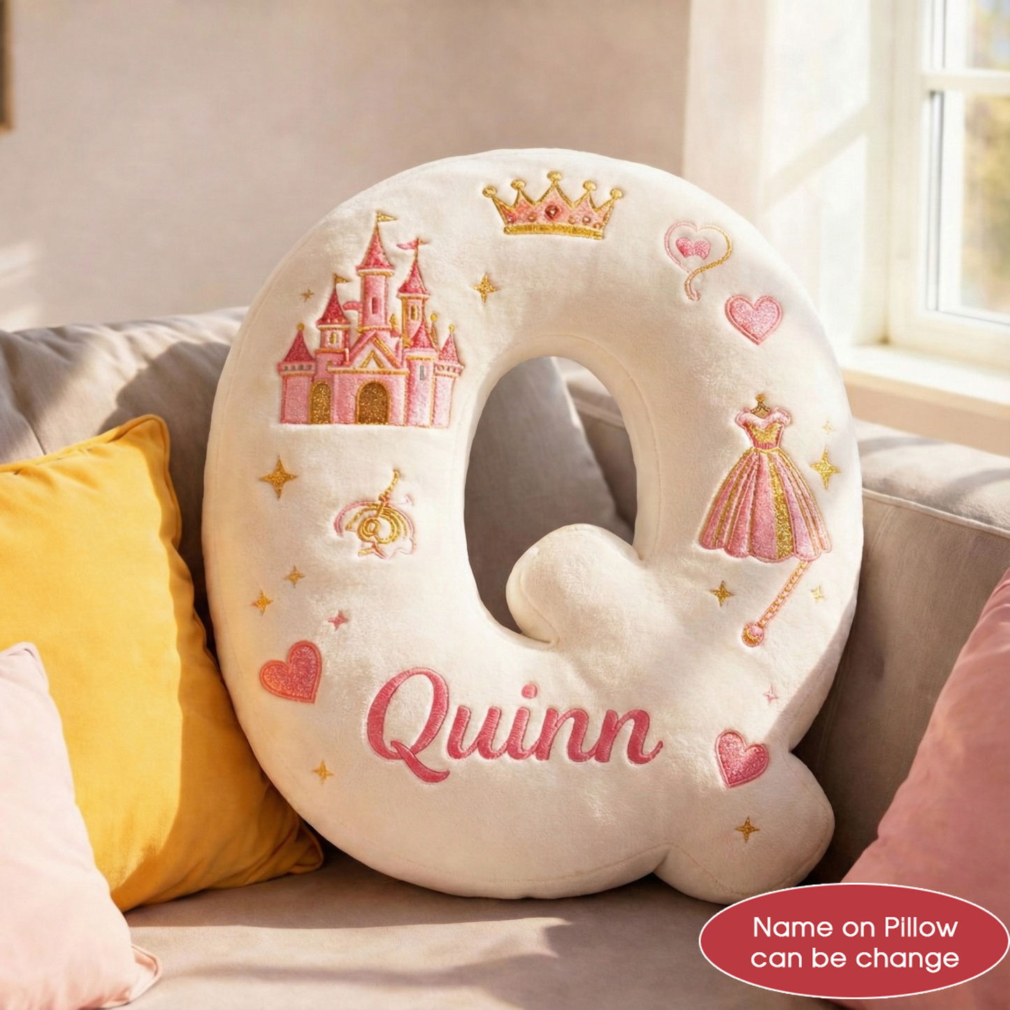 Super Hero and Princess Pillow Custom Name Gift  For Girls, Boys Irregular-Shaped Pillow Custom