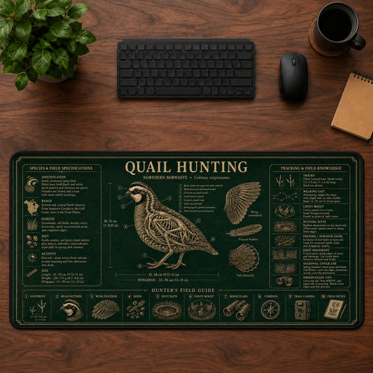Quail Hunting Desk Mat Mouse Pad | 5To9Vibe