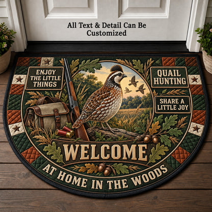 Quail Hunting Personalized Half Round Mat | 5To9Vibe