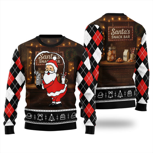 Quirky Santa Snack Bar Ugly Sweater