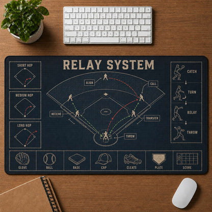 Relay System Blueprint Desk Mat | 5To9Vibe