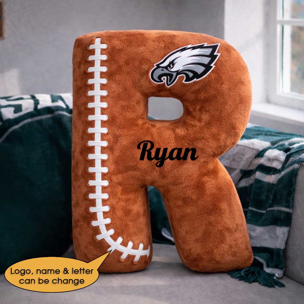 Football Pillow Custom Name and Logo All Teams 2 Irregular-Shaped Pillow Custom
