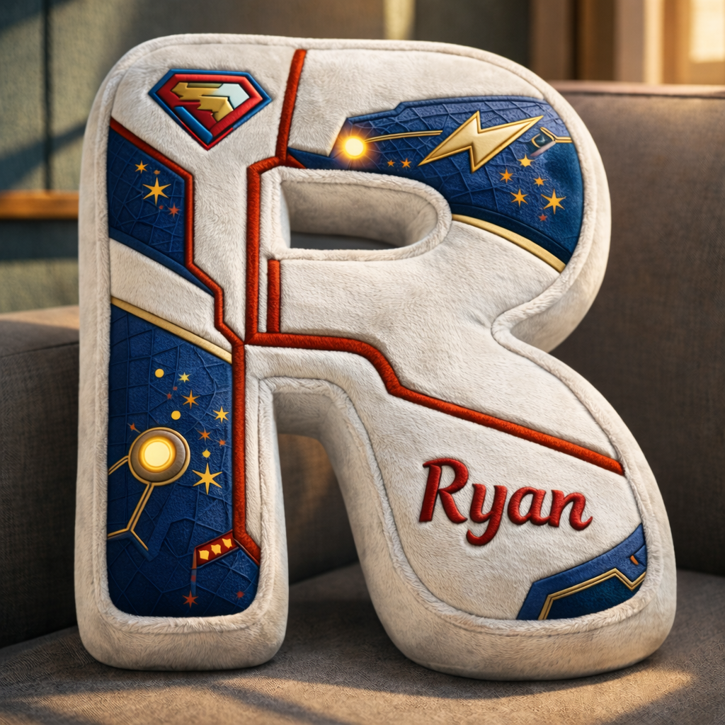 Super Hero and Princess Pillow Custom Name Gift  For Girls, Boys Irregular-Shaped Pillow Custom