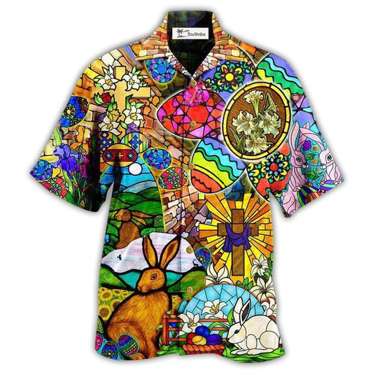 Hawaiian Shirt / Adults / S Easter Rabbit Happy - Hawaiian Shirt 