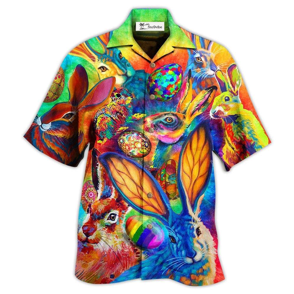 Hawaiian Shirt / Adults / S Rabbit Colorful - Hawaiian Shirt 