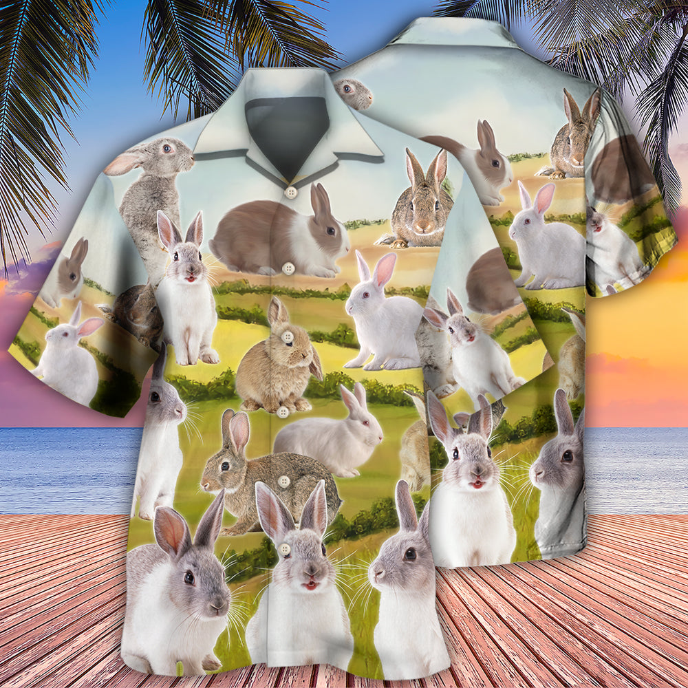 Rabbit It's A Wonderful Garden - Hawaiian Shirt 