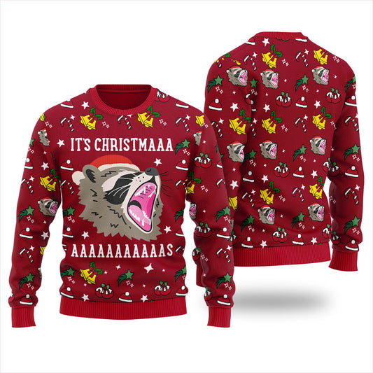 Raccoon Funny Christmas Sweaters For Adults