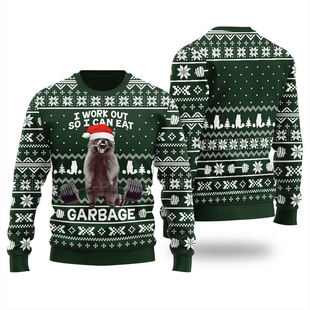 Racoon Merry Liftmas Ugly Christmas Sweater For Women