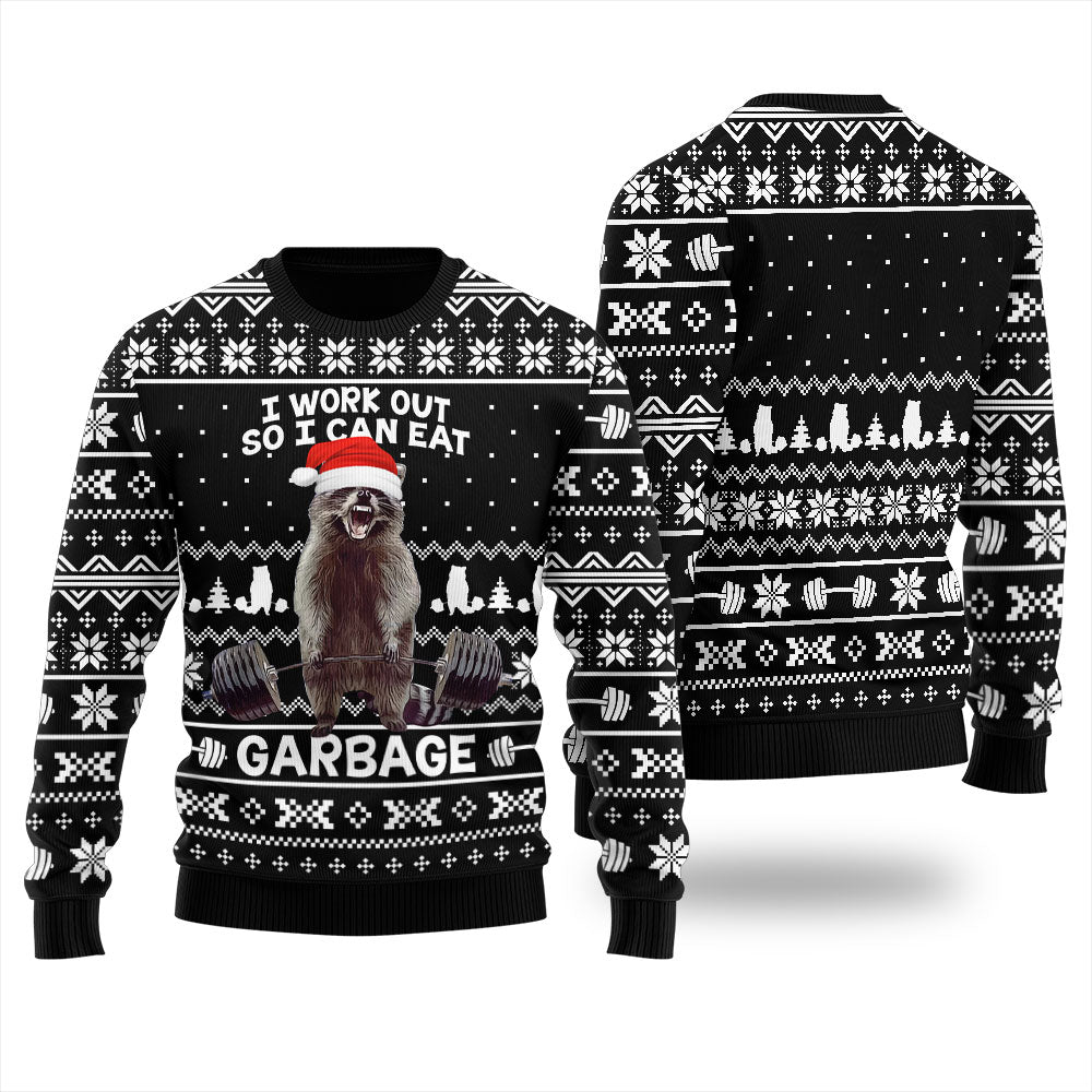 Racoon Merry Liftmas Ugly Christmas Sweater For Women
