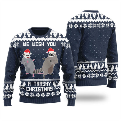 Racoon Opossum Men's Ugly Christmas Sweater