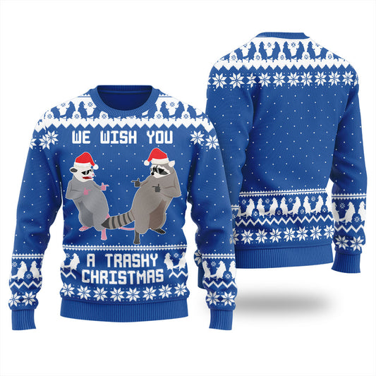 Racoon Opossum Men's Ugly Christmas Sweater