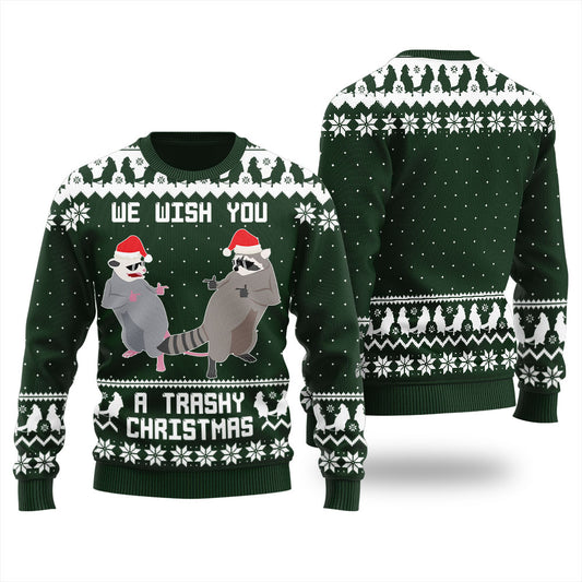 Ugly Racoon Opossum Christmas Sweater