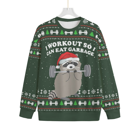 Racoon The Swoleman Plus Size Ugly Christmas Sweater Unisex