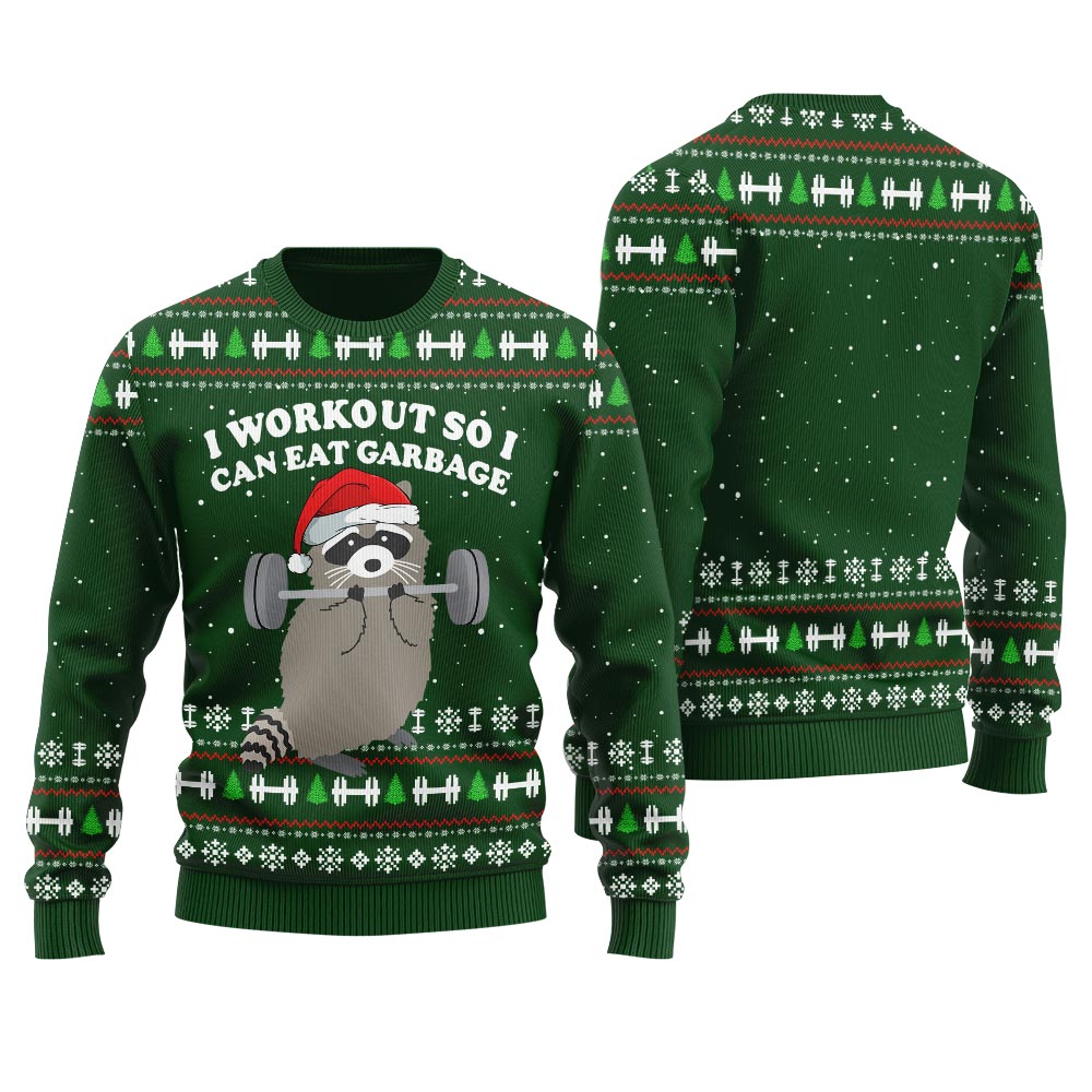 Cool Raccoon Ugly Christmas Sweater For Women