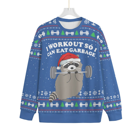 Racoon Work Out Men Big And Tall Christmas Sweater
