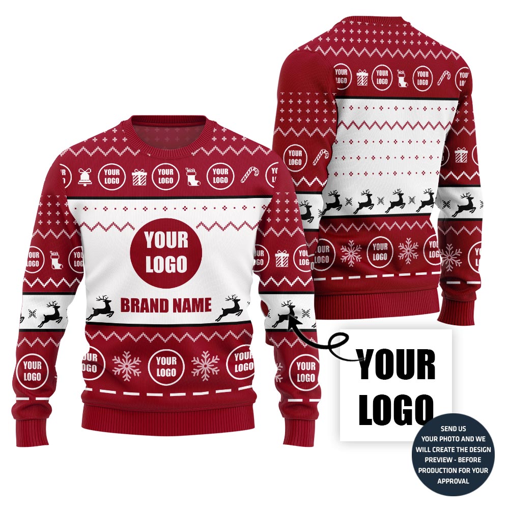 Radiant Custom Logo Holiday Sweater For Teams