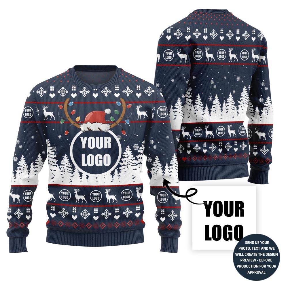 Radiant Custom Logo Teams Holiday Sweater