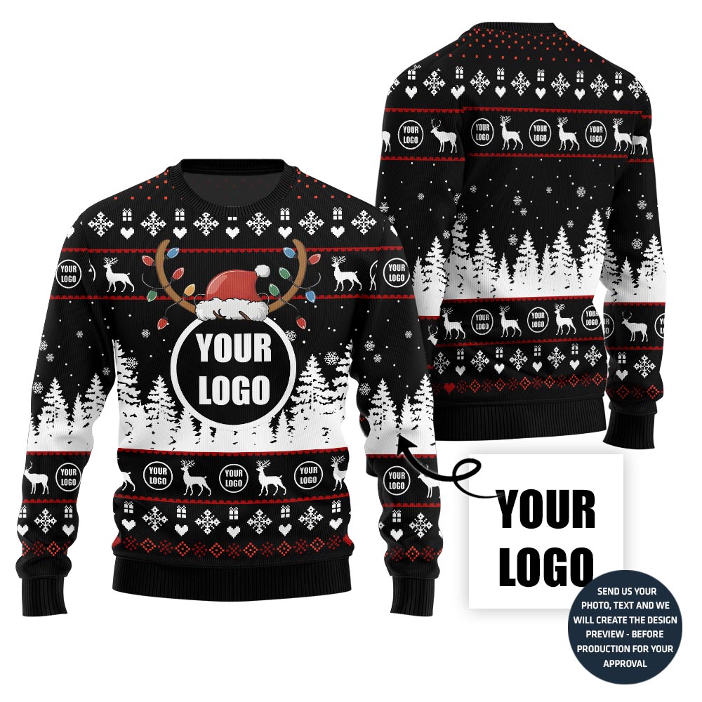 Radiant Custom Logo Teams Holiday Sweater