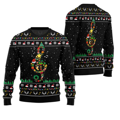 Radiant Music Note Ugly Xmas Sweater