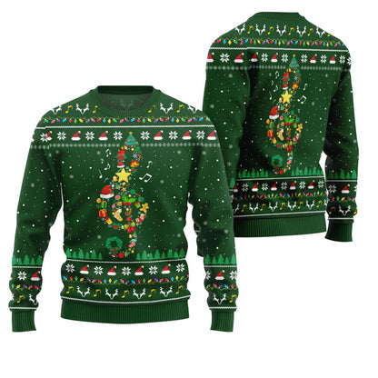 Radiant Music Note Ugly Xmas Sweater