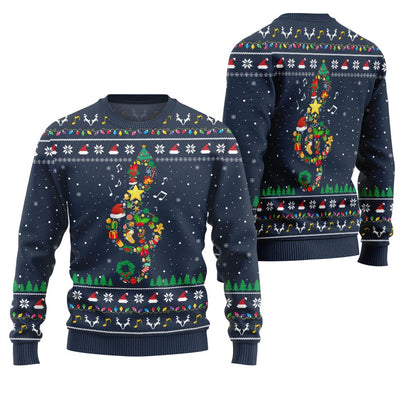Radiant Music Note Ugly Xmas Sweater