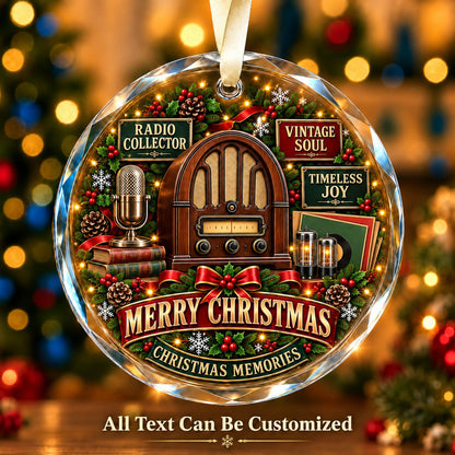 Radio Collector Personalized Glass Ornament | 5To9Vibe