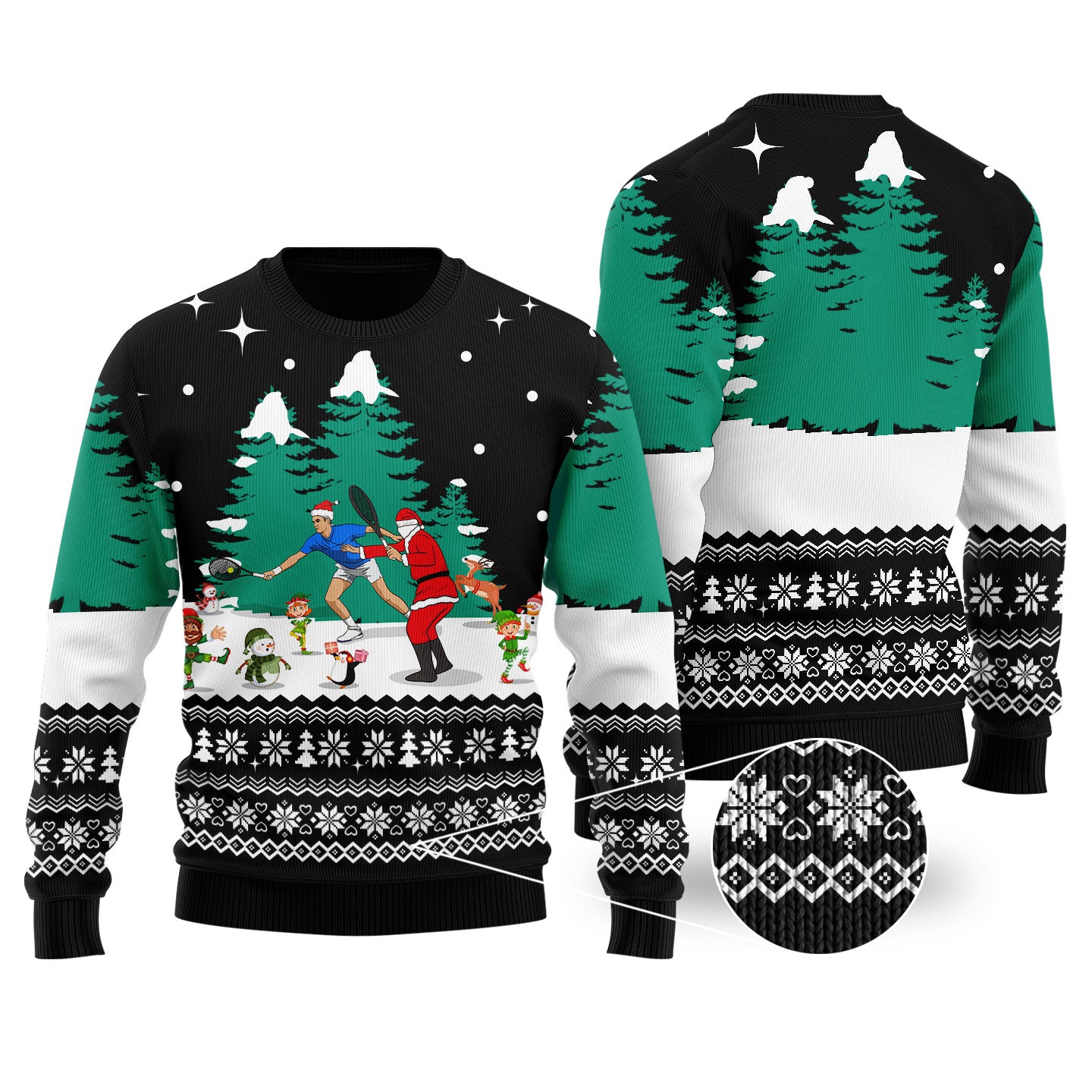 Rafael Nadal Ugly Christmas Sweater Black