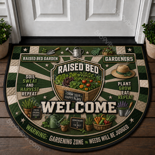 Garden Therapy Raised Bed Doormat - Dirt Is My Antidepressant Welcome Mat - 5to9vibe