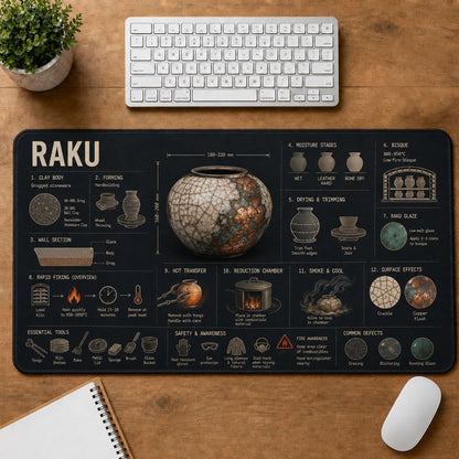 Raku Creative Reference Guide Desk Mat | 5To9Vibe