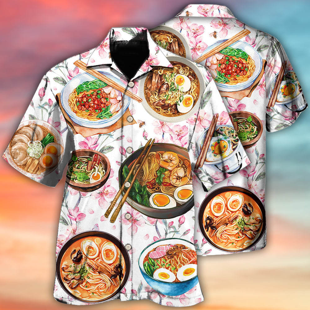 Food Ramen Delicious Floral Style - Hawaiian Shirt 