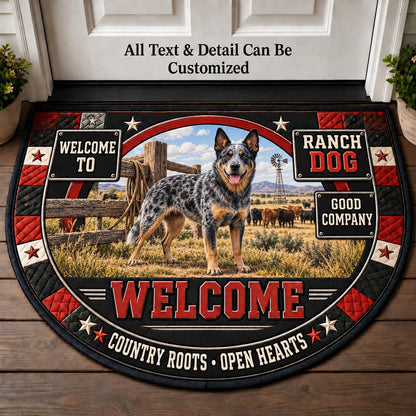 Ranch Dog Personalized Half Round Mat | 5To9Vibe