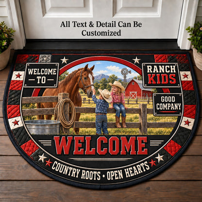 Ranch Kids Personalized Half Round Mat | 5To9Vibe