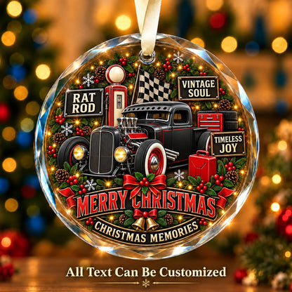 Rat Rod Personalized Glass Ornament | 5To9Vibe