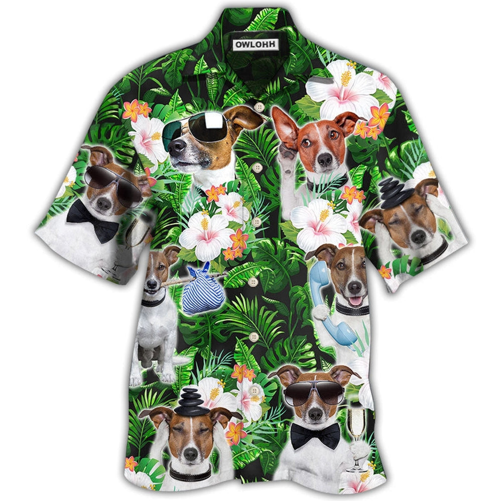 Hawaiian Shirt / Adults / S Rat Terrier Green Tropical Dog Lover - Hawaiian Shirt 