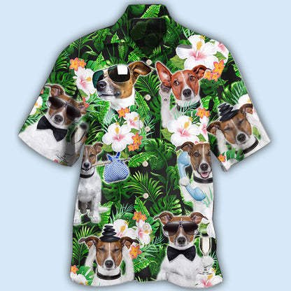 Rat Terrier Green Tropical Dog Lover - Hawaiian Shirt 