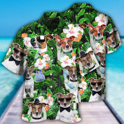 Rat Terrier Green Tropical Dog Lover - Hawaiian Shirt 