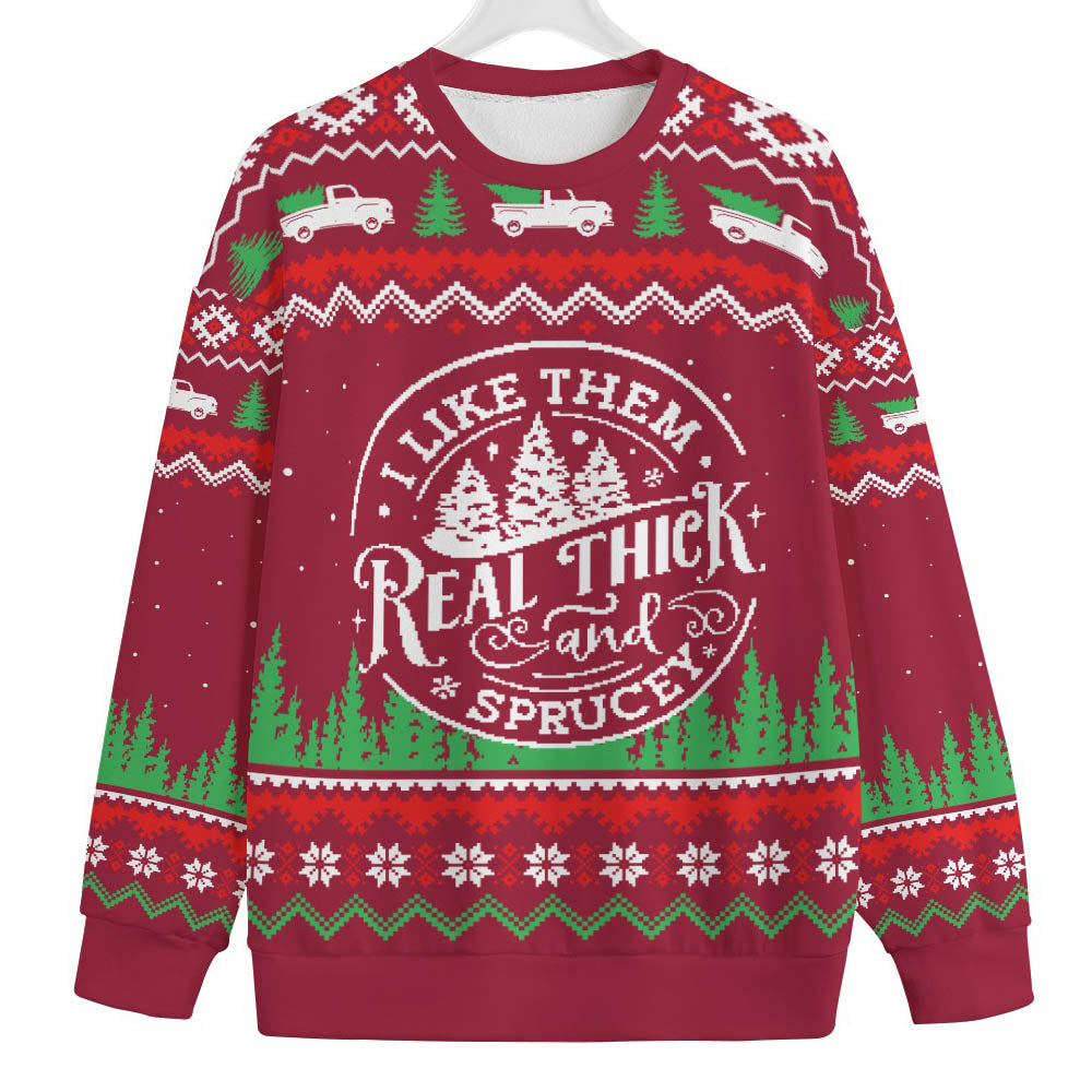 Real Thick And Sprucey Men Big And Tall Christmas Sweater