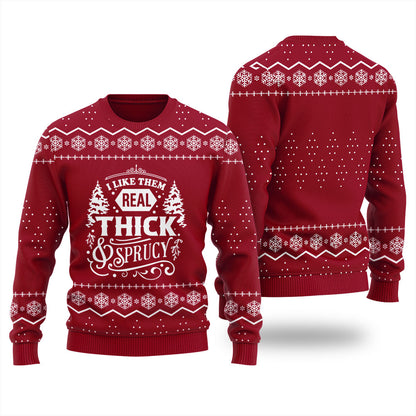 Real Thick And Sprucy Ugly Christmas Sweater For Men