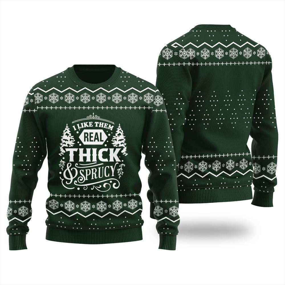 Real Thick And Sprucy Ugly Christmas Sweater For Men