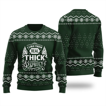 Real Thick And Sprucy Ugly Christmas Sweater For Women