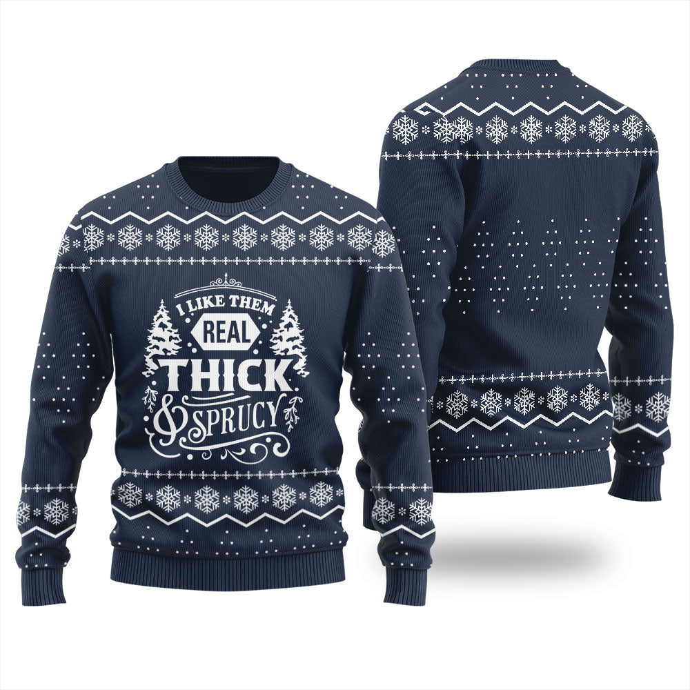 Real Thick And Sprucy Ugly Christmas Sweater For Women