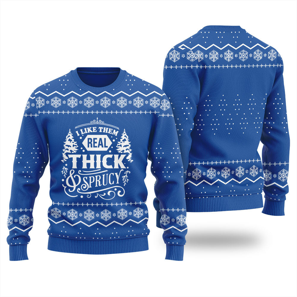 Real Thick And Sprucy Ugly Christmas Sweater For Women
