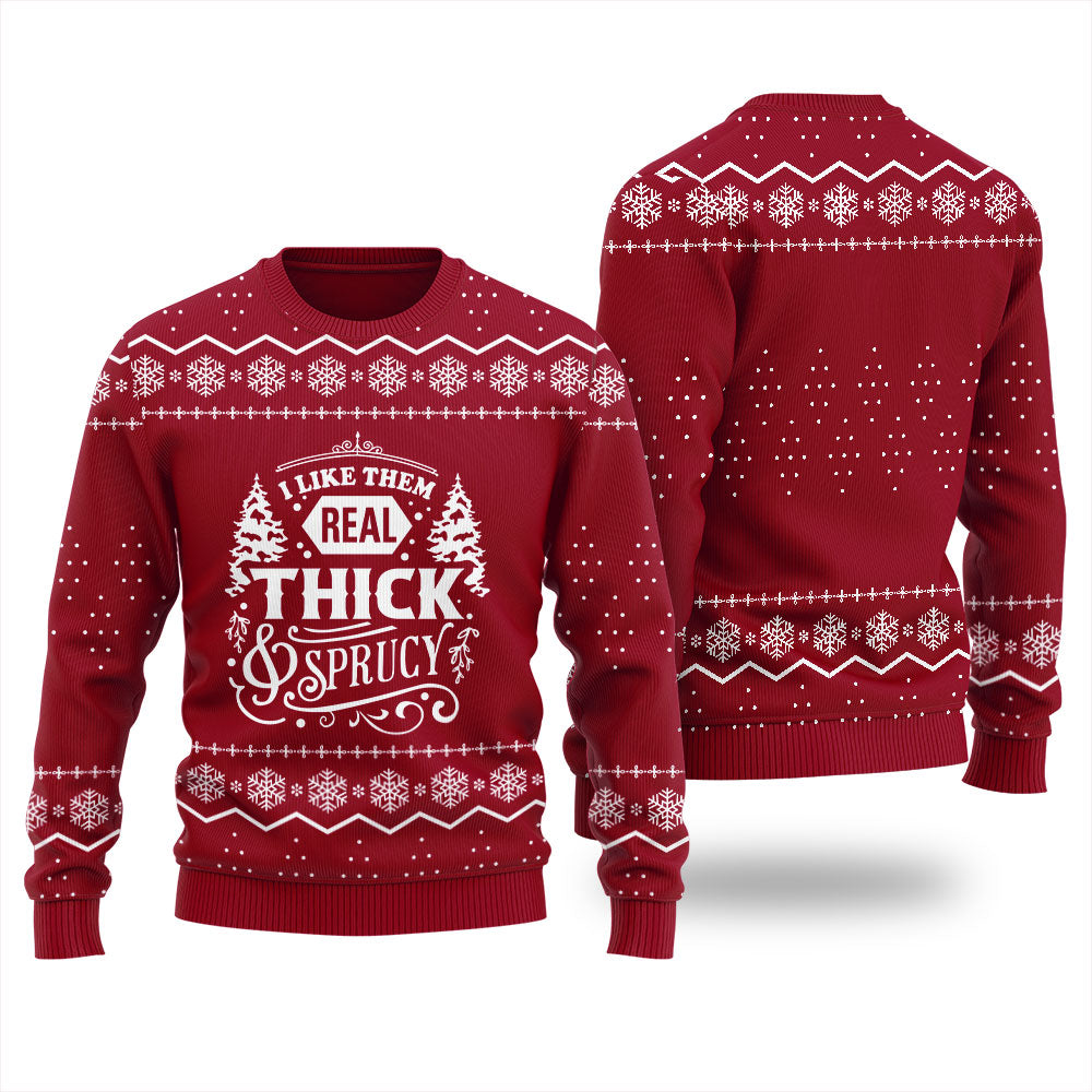 Real Thick And Sprucy Ugly Christmas Sweater For Women